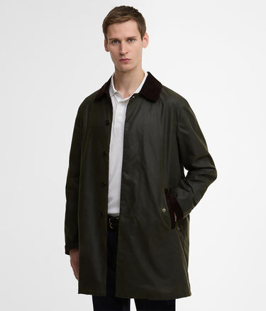 BARBOUR X BARACUTA TRENCHCOAT BRCOS1157 WAX OLIVE - Shoelosophy