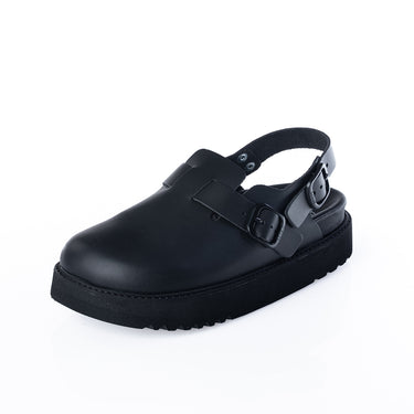 SCHOLL BLAKE CLOG BOLD F00642 DAMENSANDALE AUS SCHWARZEM LEDER - Shoelosophy