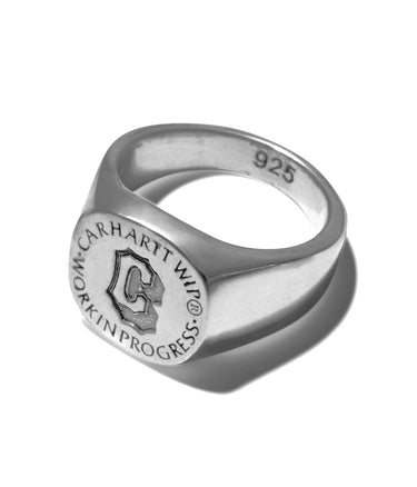 CARHARTT WIP VARSITY SIGNET RING I034149 SILVER 925 - Shoelosophy