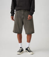 LEVI'S 478 BAGGY SHORTS 001JM-0000 BLACK STONE WASHED JORTS MAN - Shoelosophy