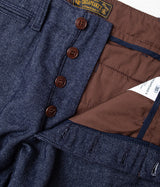 CHESAPEAKE'S WOOL HBT OFFICER CHINO INDIGO HERRINGBONE - Shoelosophy
