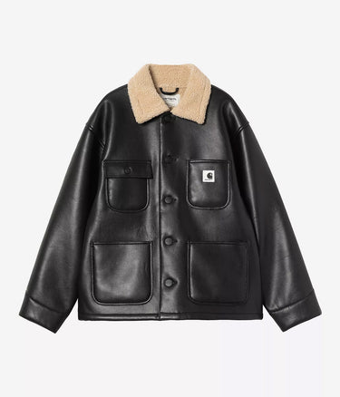CARHARTT WIP DAMEN SHEPTON OG MICHIGAN COAT I035975 SCHWARZ NATURAL - Shoelosophy