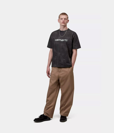 CARHARTT WIP PAINTER T-SHIRT I036853 BLACK DESTROY WASH SPLATTER - Shoelosophy