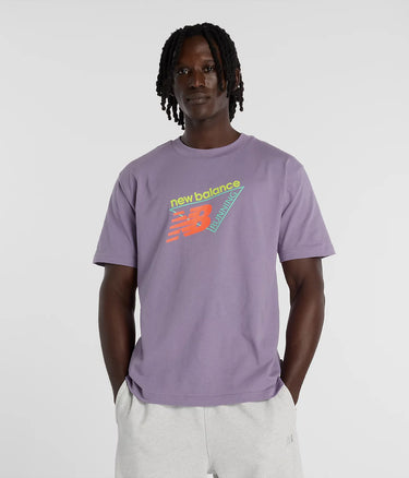NEW BALANCE CLASSIC TRI LOGO T-SHIRT MT61N1YV CANDID VIOLET - Shoelosophy