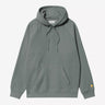 CARHARTT WIP HOODED CHASE SWEATSHIRT I033661 VELVET GREEN - Shoelosophy