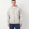 NEW BALANCE FLEECE HOODED SWEATSHIRT JACKET MJ41502AG GREY HEATHER - Shoelosophy