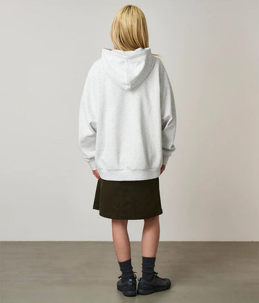 GRAMICCI ONE POINT HOODED SWEATSHIRT G309-FT ASH HEATHER - Shoelosophy