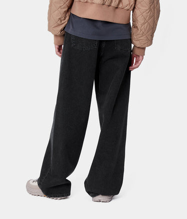 CARHARTT WIP WOMENS JANE PANT I030497 BLACK HEAVY STONE WASHED - Shoelosophy