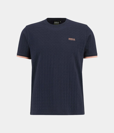 BARBOUR INTERNATIONAL LANGSTON JACQUARD T-SHIRT MTS1579NY19 NAVY - Shoelosophy