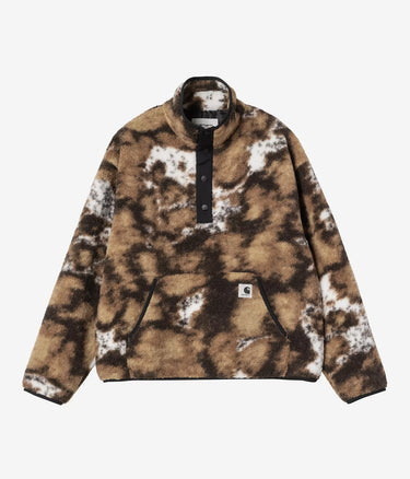 CARHARTT WIP WOMENS ELLIOT HIGH NECK LINER I032241 WILD DOG JACQUARD SCHWARZ - Shoelosophy