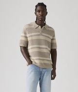 LEVI'S LAGUNA セーター ポロ 0059K-0001 テラスストライプ ヴィンテージカーキ - Shoelosophy