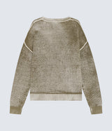 AMISH SUPPLIES CREW NECK CROPPED COTTON PRINT LOGO MOSS - Shoelosophy