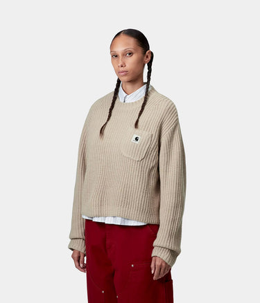 CARHARTT WIP WOMENS MIRA SWEATER I035382 FLEUR DE SEL - Shoelosophy
