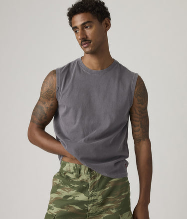LEVI'S MUSCLE TANK 90S FADE 004V1-0002 WASH PHANTOM SANS MANCHES BOXY FIT - Shoelosophy
