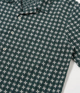 UNIVERSAL WORKS ROAD SHIRT 34658 GRÜN WEISS - Shoelosophy