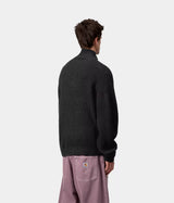 CARHARTT WIP DETROIT HALF ZIP SWEATER I035398 BLACK - Shoelosophy
