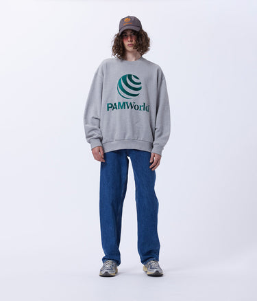 P.A.M. WORLD CREW NECK SWEATSHIRT GRAU MARLE - Shoelosophy