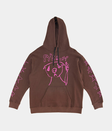 PIG BABY HOODED SWEATSHIRT DIRT - Shoelosophy