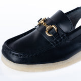 CLARKS ORIGINALS WOMENS WALLABEE SLING SCHWARZES LEDER - Shoelosophy