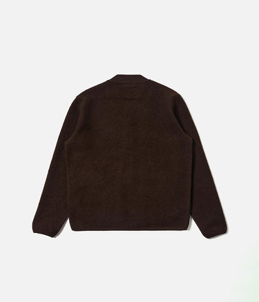 UNIVERSAL WORKS ZIP BOMBER WOLLFLEECE 00018 BRAUN - Shoelosophy