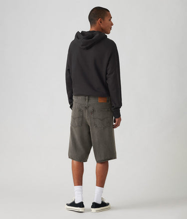 LEVI'S 478 BAGGY SHORTS 001JM-0000 BLACK STONE WASHED JORTS MAN - Shoelosophy