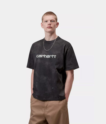 CARHARTT WIP PAINTER T-SHIRT I036853 SCHWARZ DESTROY WASH SPLATTER - Shoelosophy