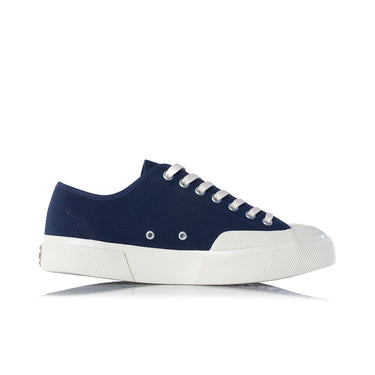 SUPERGA ARTIFACT 2432 WORKS LOW CUT COTTON CANVAS NAVY OFF WHITE - Shoelosophy