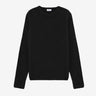 AMISH CREW CROP BOUCLE' SWEATER SCHWARZ - Shoelosophy