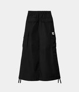 CARHARTT WIP WOMENS CARGO SKIRT LONG I033823 SCHWARZ - Shoelosophy
