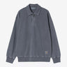 CARHARTT WIP HARPER POLO I036893 CARBON GARMENT DYED - Shoelosophy