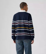 LEVI'S UNION RUGBY POLO A4845-0033 NAVY BLAZER THEO STRIPES - Shoelosophy
