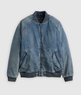LEVI'S FILBERT FLIGHT JACKET A4418-0012 FINALLY MADE IT DENIM STONE - Shoelosophy