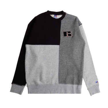 RUSSELL ATHLETIC COLORBLOCK CREWNECK SWEATSHIRT SCHWARZES PATCHWORK - Shoelosophy
