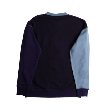 RUSSELL ATHLETIC COLORBLOCK CREWNECK SWEATSHIRT NAVY PARCHWORK - Shoelosophy