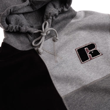 RUSSELL ATHLETIC COLORBLOCK HOODIE SWEATSHIRT SCHWARZ PATCHWORK - Shoelosophy