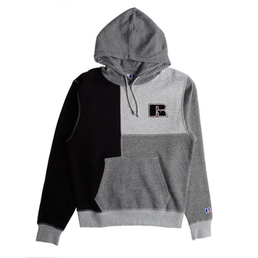 RUSSELL ATHLETIC COLORBLOCK HOODIE SWEATSHIRT SCHWARZ PATCHWORK - Shoelosophy
