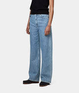 CARHARTT WIP WOMENS JANE PANT I030497 BLUE HEAVY STONE WASHED - Shoelosophy