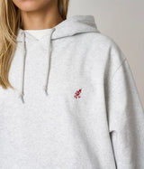 GRAMICCI ONE POINT HOODED SWEATSHIRT G309-FT ASH HEATHER - Shoelosophy