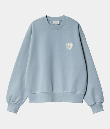 CARHARTT WIP WOMENS PRODUCTIONS SWEATSHIRT I034419 FROSTED BLUE - Shoelosophy
