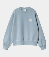 CARHARTT WIP WOMENS PRODUCTIONS SWEATSHIRT I034419 FROSTED BLUE - Shoelosophy