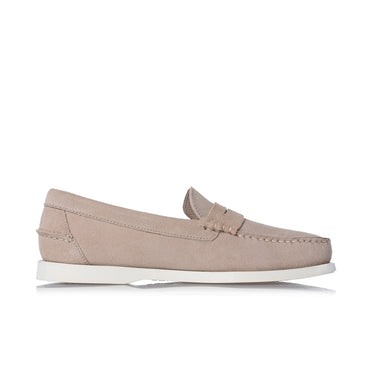 SEBAGO DOCKSIDES DAN BOAT フレッシュアウト ベージュ キャメル ローファー メンズ スエード - Shoelosophy
