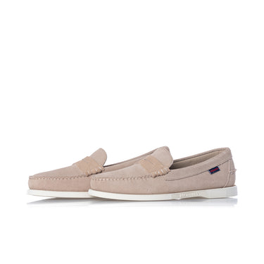 SEBAGO DOCKSIDES DAN BOAT フレッシュアウト ベージュ キャメル ローファー メンズ スエード - Shoelosophy