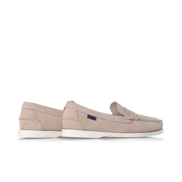 SEBAGO DOCKSIDES DAN BOAT FLESH OUT BEIGE CAMEL LOAFER HERREN WILDLEDER - Shoelosophy