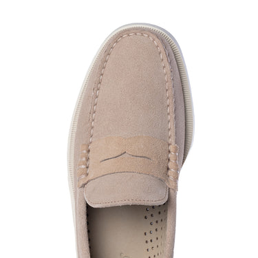 SEBAGO DOCKSIDES DAN BOAT FLESH OUT BEIGE CAMEL LOAFER HERREN WILDLEDER - Shoelosophy