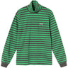 STUSSY CLASSIC STRIPE LS TURTLENECK TEE 1140229 GREEN - Shoelosophy