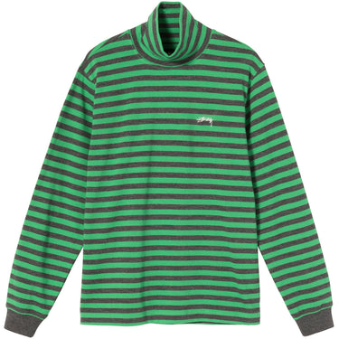 STUSSY CLASSIC STRIPE LS TURTLENECK TEE 1140229 GRÜN - Shoelosophy