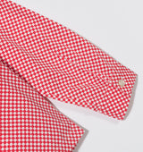 STUSSY MINI CHECK FULL ZIP LS SHIRT 1110021 RED CAMICIA UOMO - Shoelosophy