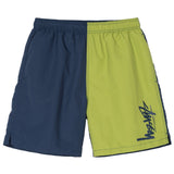 STUSSY PANEL WATER SHORT 113121 NAVY GREEN COSTUME UOMO - Shoelosophy