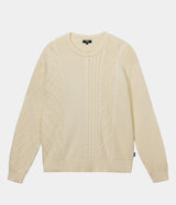STUSSY PATCHWORK SWEATER 117158 NATURAL - Shoelosophy
