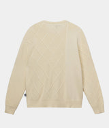 STUSSY PATCHWORK SWEATER 117158 NATURAL - Shoelosophy